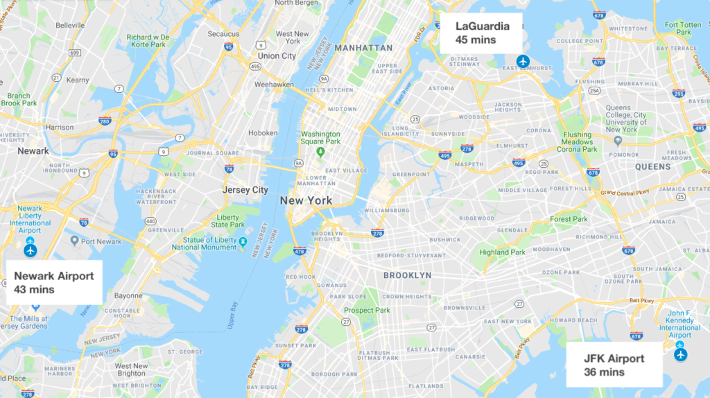 Luggage storage in New York Airports find options for storage.